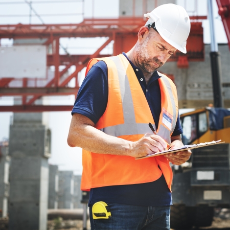 Construction Worker Planning Contractor Developer Concept