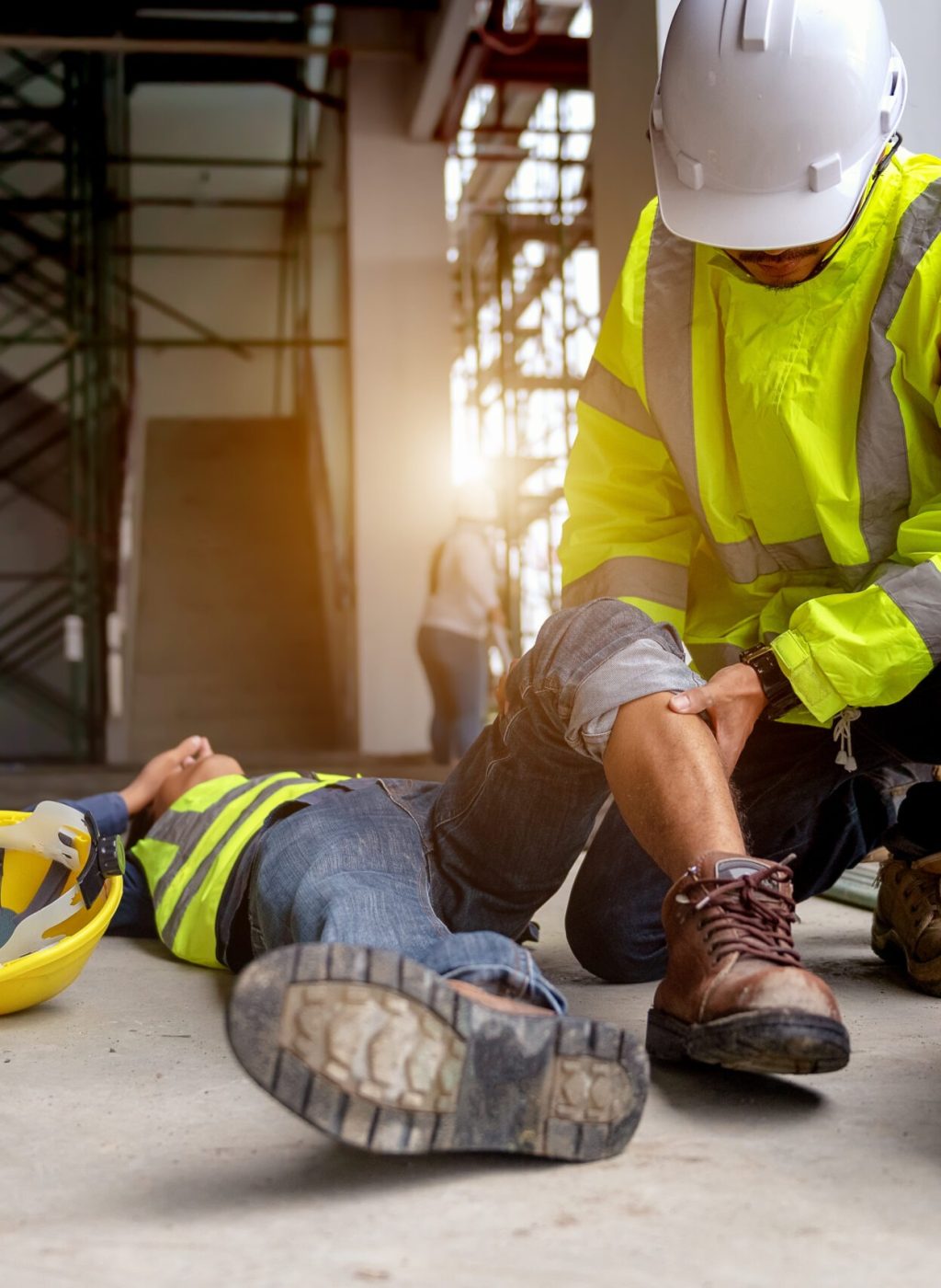 First,Aid,Support,Accident,At,Work,Of,Construction,Worker,At